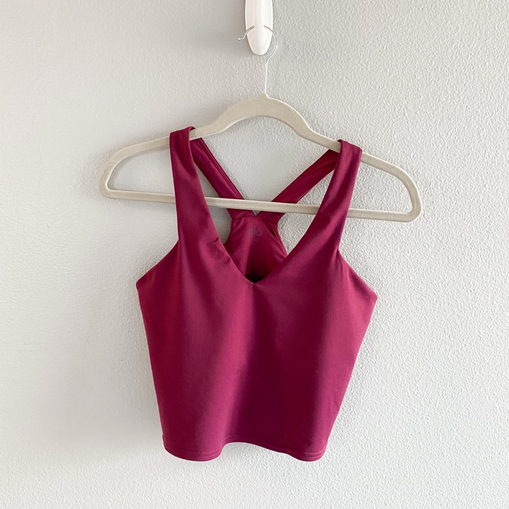 ALO Yoga Burgundy Tank Top